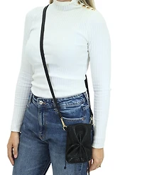 Carlos Falchi Cell Phone Butterly Lambskin Leather Bag