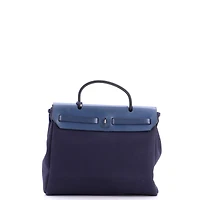Pre-Owned HERMES Pm Herbag Toile and Leather