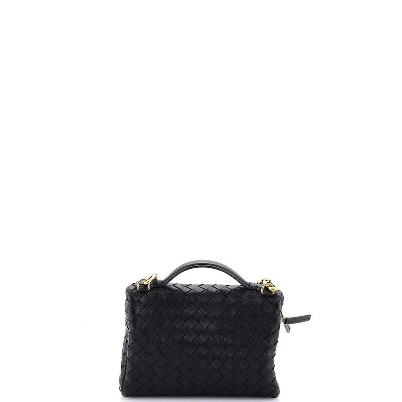Pre-Owned Bottega Veneta Small Soft Chain Vanity Case Intrecciato Leather