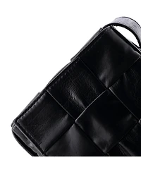 Pre-Owned Bottega Veneta Cassette Crossbody Bag Maxi Intrecciato Leather