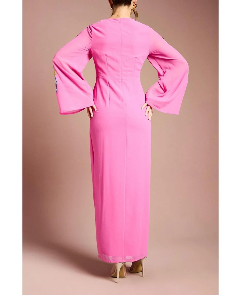 Coast Women's Embroidered V-Neck Wrap Dress