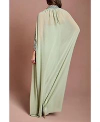 Coast Women's Chiffon Cape Style Sequin Maxi Dress