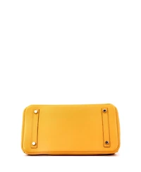 Pre-Owned Hermes Birkin 30 Handbag Yellow Epsom with Palladium Hardware