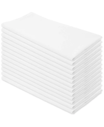 Gnuadz 12pcs Flour Sack Dish Towels Cotton Embroidery Drying Glass Hand Dinnerware Plain Thick Zero-lint Highly Absorbent 27x27
