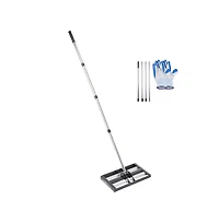 Sugift Lawn Leveling Rake with Roller 17 x 10 inch Adjustable Handle