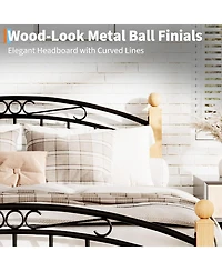 gaomon Bed Frame with Headboard, Full Platform Bed Frame Wooden Slat Support, No Box Spring Needed, Noise Free Sleep