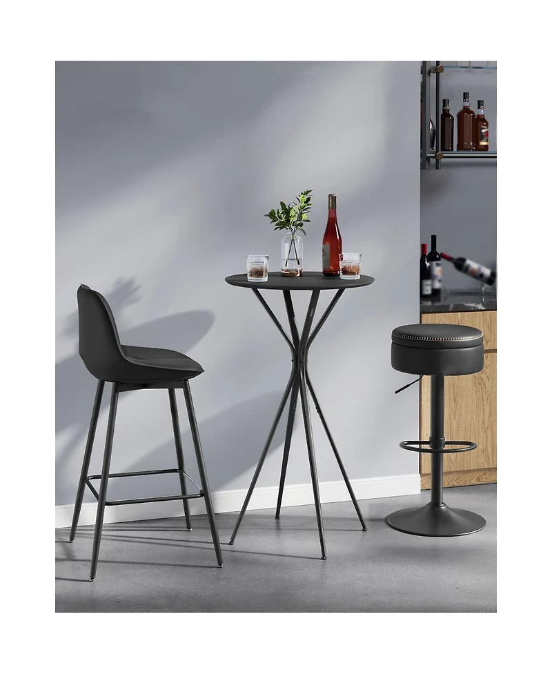 Slickblue Tall Pub Table for Kitchen Bar Dining Modern Space Saver