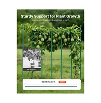Sugift Garden Stakes 25 Pack Plastic Coated Metal Tomato Stakes