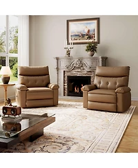 gaomon Oversized Extra Wide Recliner Chair - Faux Pu Leather Large Manual for Adults