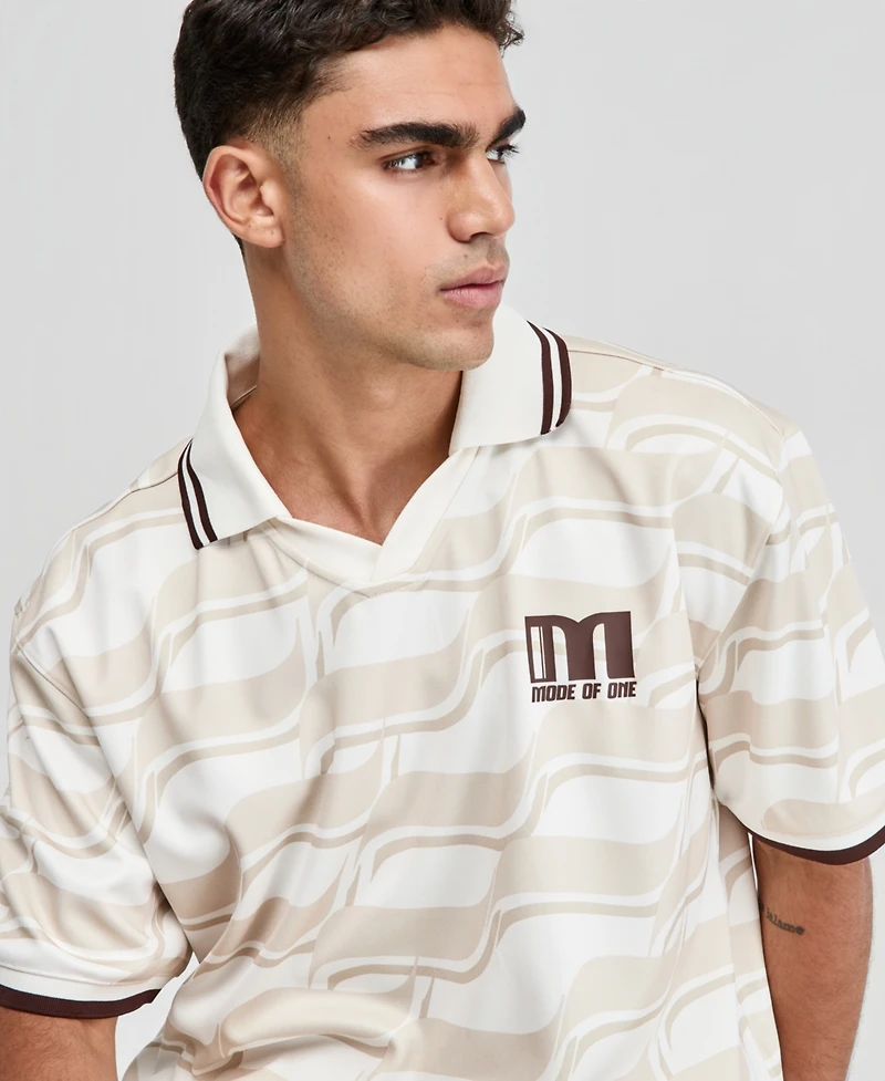 Mode of One Men's Relaxed-Fit Varsity Polo Shirt, Macy's Exclusive