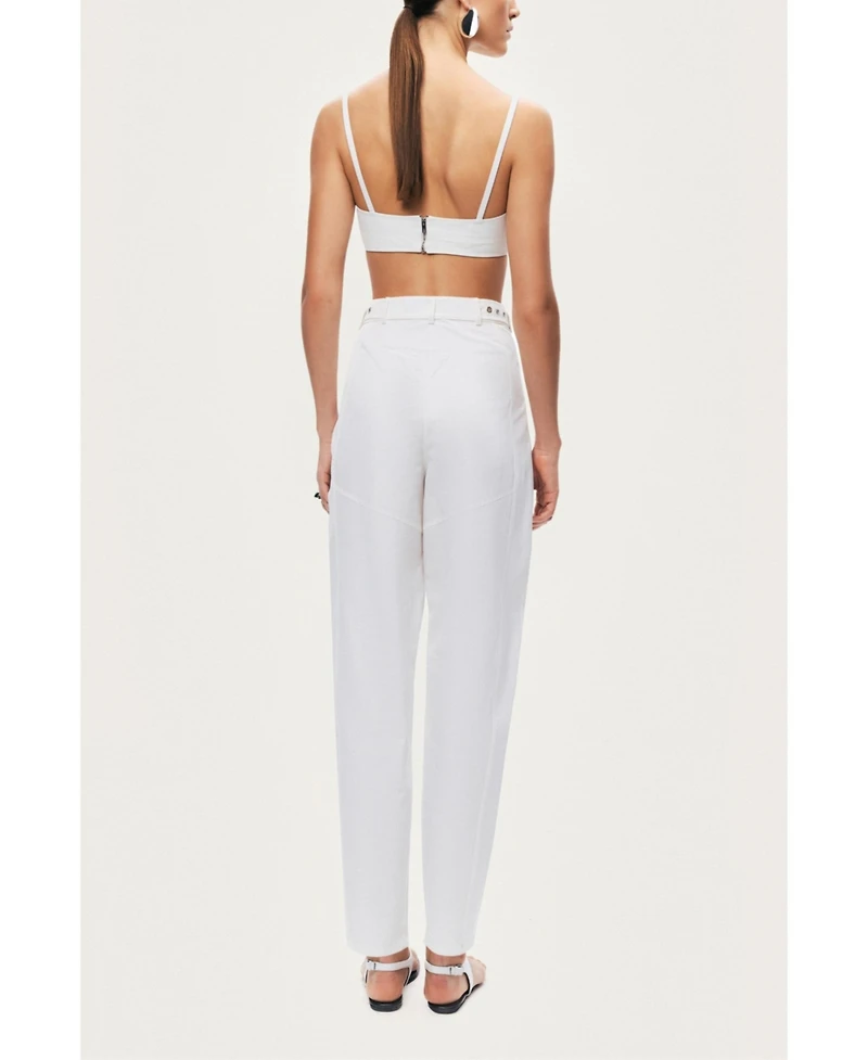 Nocturne Women's High-Waist Tailored Tapered Pants