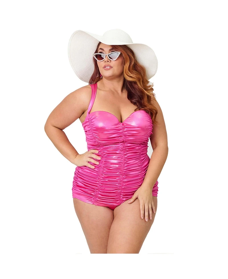Unique Vintage Plus Mansfield Halter One Piece Swimsuit