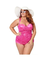 Unique Vintage Plus Mansfield Halter One Piece Swimsuit