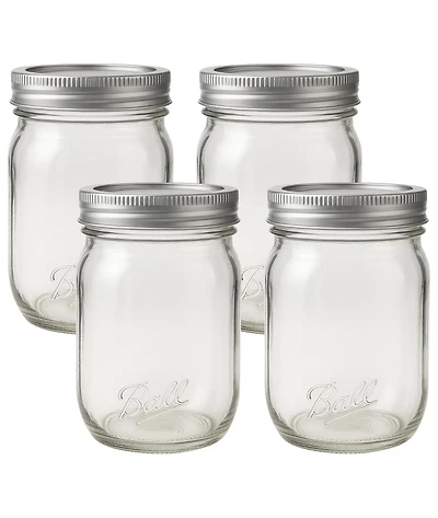 Ball Easy Label Glass Mason Jars, Regular Mouth, Quart (32 oz), Pack of 4