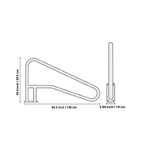 Sugift Pool Handrail 2 Pack 55 x 32 in Stainless Steel Grab Bar for Spas