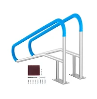 Sugift Pool Handrail 2 Pack 55 x 32 in Stainless Steel Grab Bar for Spas
