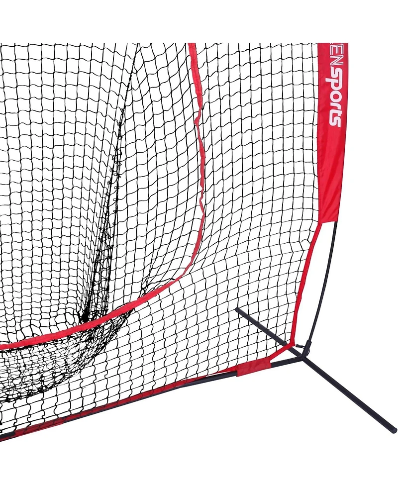 Zeny Baseball Softball Practice Net Hitting Batting Catching Pitching Training Net w/Carry Bag and Metal Bow Frame