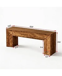 Tribesigns 63" Tv Stand with Hidden Metal Frame, Long Entertainment Center for 55/60/65/75" TVs