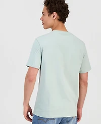 Guess Men's Triangle Leaves Embroidery T-Shirt