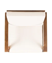 Rainsken Outdoor Accent Chair, Acacia Wood Patio Chair with Thick Cushions and Slat Panel Design, Weather Resistance for Backyard Poolside