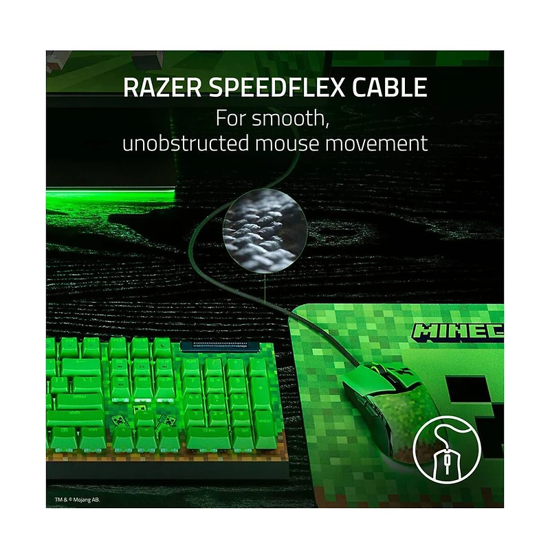 Razer Cobra Minecraft Edition Wired Gaming Mouse with Rgb Lighting and Precision Sensor