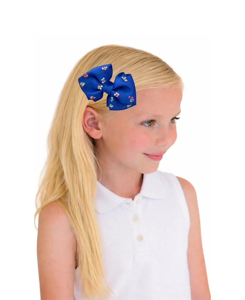Bits & Bows Girls Bits and Bows Little/Big Firecracker Summer Hair Bow Set