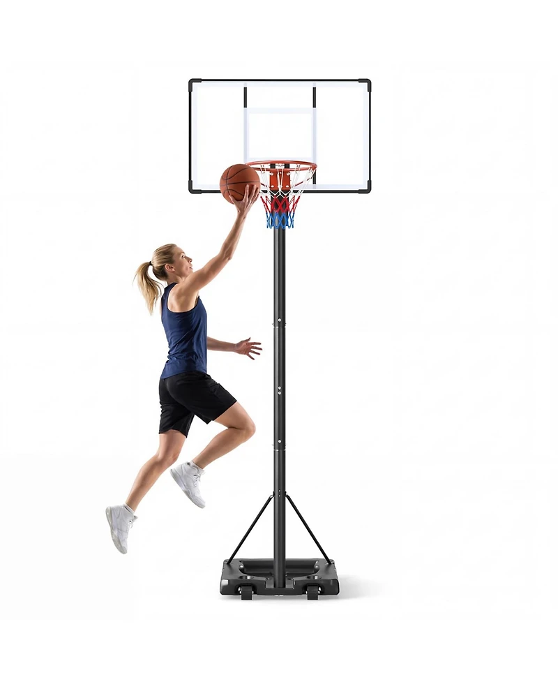 Slickblue Outdoor 10FT Basketball Hoop Portable Adjustable for Adults