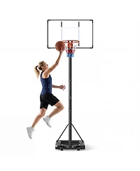 Slickblue Outdoor 10FT Basketball Hoop Portable Adjustable for Adults