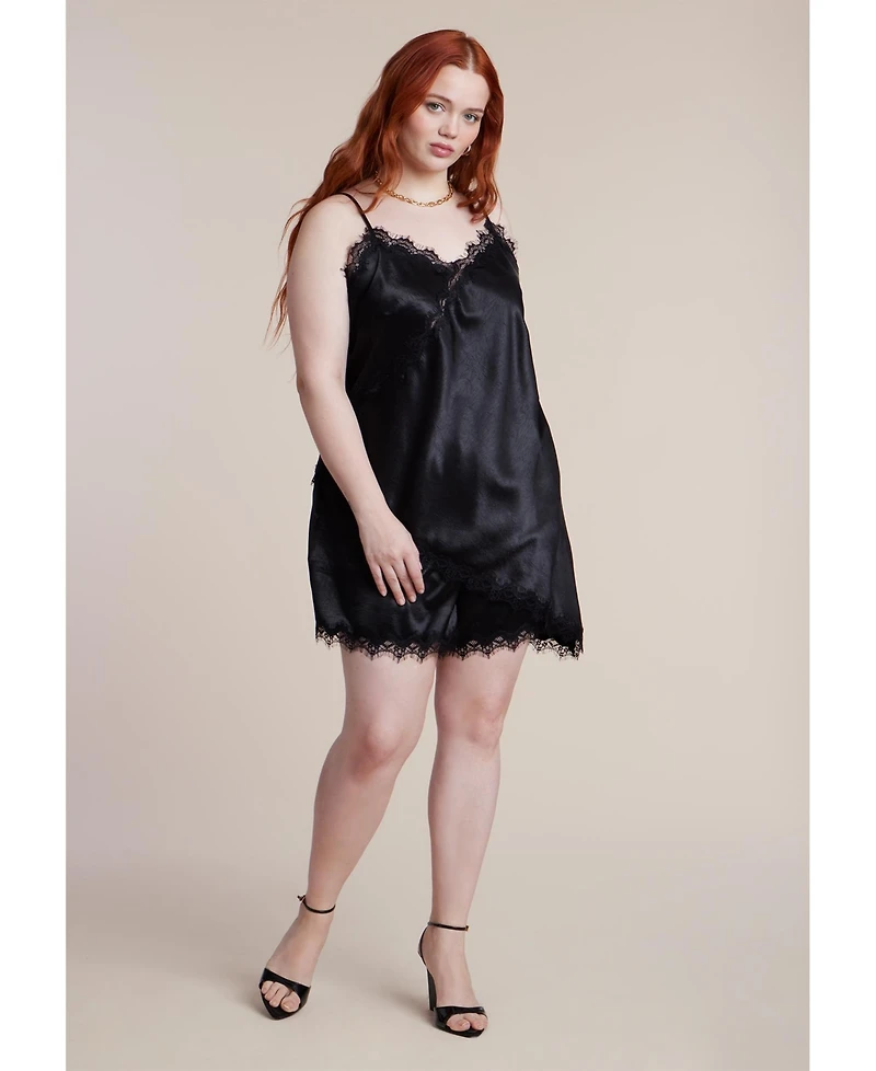 Eloquii Women's Lace Insert Cami Top