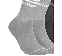 Timberland Men's 6-Pack Millboro Script Logo High Quarter Socks