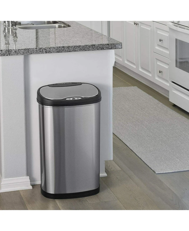Ninestars Rectangular Motion Sensor Trash Can 13.2 Gallon & 3.2 Gallon