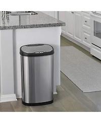 Ninestars Rectangular Motion Sensor Trash Can 13.2 Gallon & 3.2 Gallon