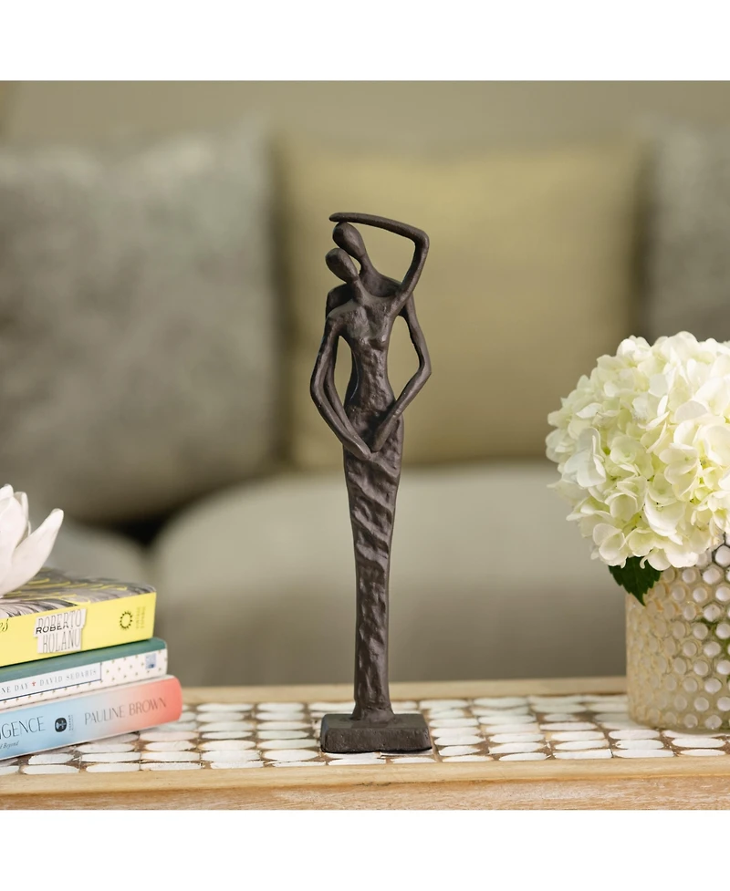 Danya B Embracing Couple Cast Iron Sculpture