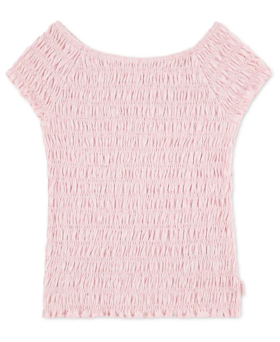 abercrombie kids Girls' Smocked Short-Sleeve Top