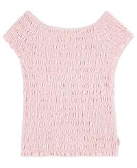 abercrombie kids Girls' Smocked Short-Sleeve Top