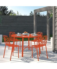 LeisureMod Modern Devon Aluminum Chair, Set of 4