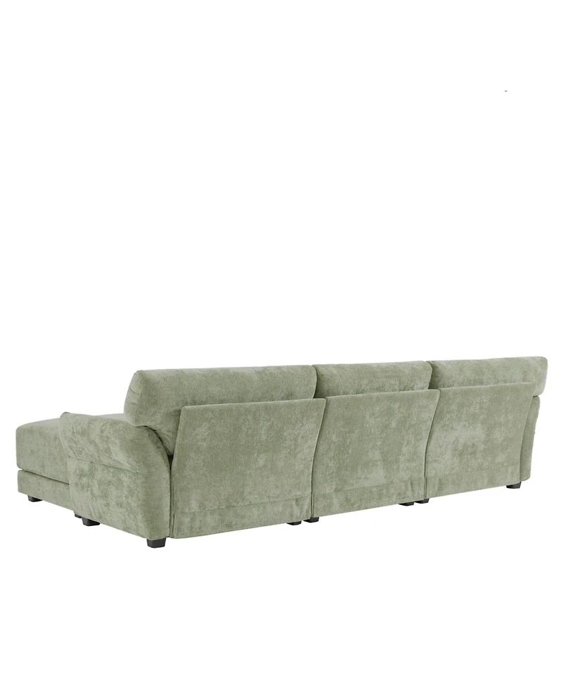 Streamdale Furniture 110" Modular Sectional Sofa with Ottoman & Usb Charger