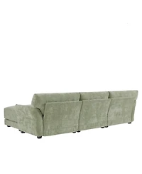 Streamdale Furniture 110" Modular Sectional Sofa with Ottoman & Usb Charger