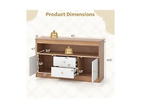 Slickblue Kids Toy Storage Organizer with Open Shelf and 2 Drawers