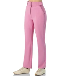 Ivonne Women's Tailored Straight-Leg Pants with Belt
