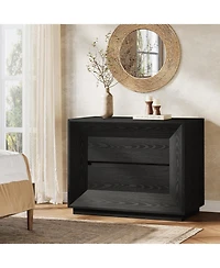 Tribesigns Nightstand, Large Night Stand with 2 Drawers, Oversized Nightstand Bedside Table Sofa End for Bedroom