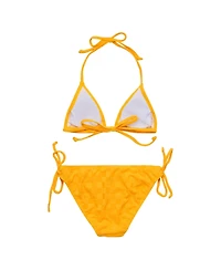 Snapper Rock Big Girls Check Me Out Marigold Triangle Bikini