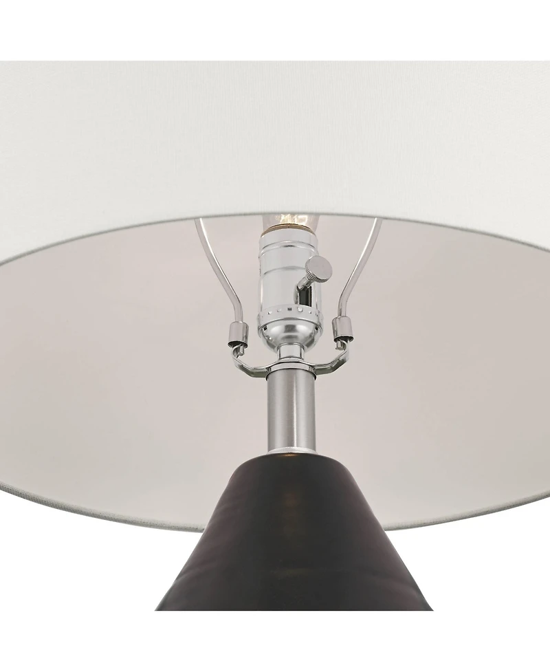 360 Lighting Tabira 28 1/4" Tall Modern End 3-Way Table Lamp Black Finish Ceramic Single Living Room Bedroom