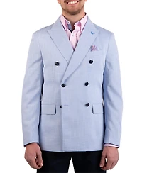 Tailorbyrd Men's Double-Breasted Textured Slub Sport Coat