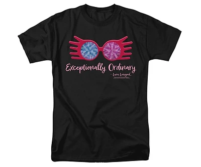 Harry Potter Men's Luna Lovegood Exceptionally Ordinary Glasses T Shirt