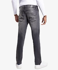 Raw X Men's Slim Fit Rip And Repair Jeans Neon Trims