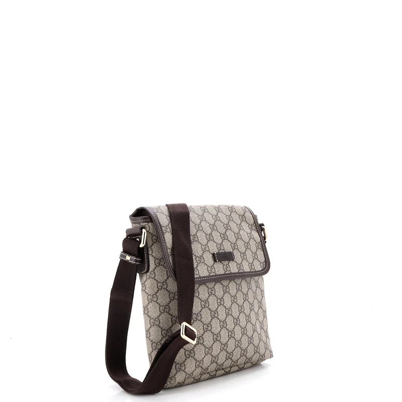 Pre-Owned Gucci Small Flap Messenger Gg Coated Canvas