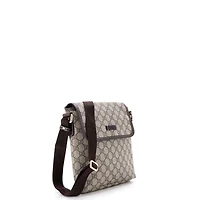 Pre-Owned Gucci Small Flap Messenger Gg Coated Canvas