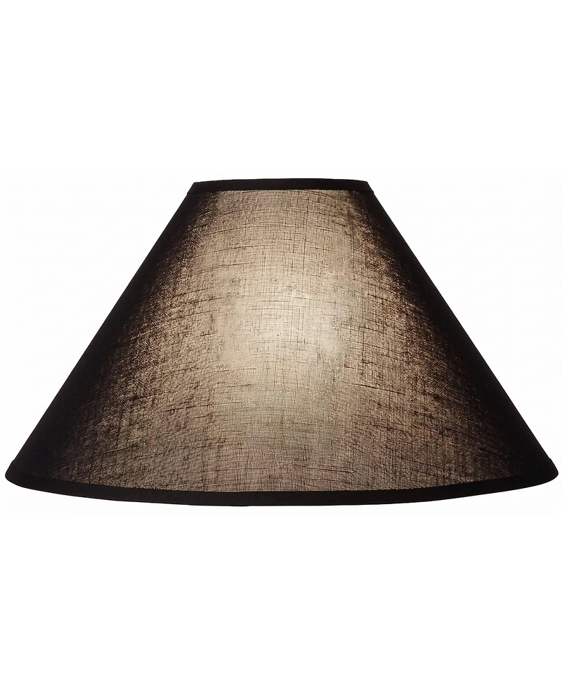 Springcrest Black Large Chimney Empire Lamp Shade 6" Top x 19" Bottom x 12" Slant (Spider) Replacement with Harp and Finial