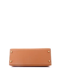 Pre-Owned HERMES Kelly 28 Handbag Brown Epsom with Gold Hardware